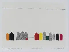 Strandhütten by Oskar Koller, 1998, collage, sold Dec 2021