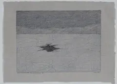 Ein missglückter Schlittschuhlauf II by Paul Flora, 1997, ink, sold Dec 2021