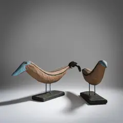 Vogelpaar (Hahn und Henne) by Erich Bödeker, 1967, pen and ink, sold Jul 2021