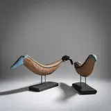 Vogelpaar (Hahn und Henne) by Erich Bödeker, 1967, pen and ink, sold Jul 2021
