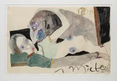 Miete by Horst Janssen, 1992, watercolor, sold Jul 2021