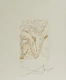 Melting Clock by Salvador Dalí, 1968, etching, sold Jul 2021