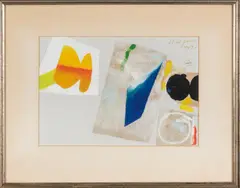 Ohne Titel (Abstrakte Collage) by Hans Laabs, 1969, oil, sold Jul 2021