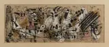 Ohne Titel (Abstrakte Komposition) by Herbert Kaufmann, 1953, mixed media, sold Jul 2021