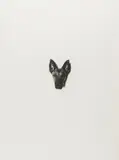 Hundeporträt, aus 'Meine Kindheit - Schmerz und Heilung by Rosemarie Trockel, 1997, pencil, sold Jul 2021