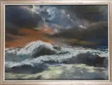 Ohne Titel (Seebild) by Hans Jürgen Kallman, 1930, gouache, sold Dec 2020