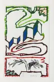Ohne Titel (Abstrakte Komposition) by Pierre Alechinsky, 1970, lithograph, sold Dec 2020