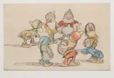 The Seven Dwarfs by Studios Disney, 1937, pencil, sold Dec 2020