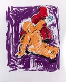 Lidl Bild für Unicef by Jörg Immendorff, 1997, lithograph, sold Dec 2020