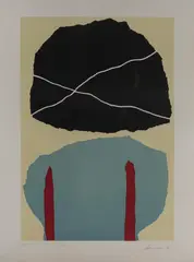 Il fiore nero by Giuseppe Santomaso, 1973, lithograph, sold Dec 2020