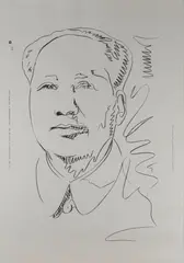 Wallpaper 'Mao by Andy Warhol, 1989, screenprint, sold Dec 2020