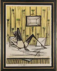 Jeu de dames by Bernard Buffet, 1970, lithograph, sold Jun 2020