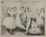 Les Fêtes de la Danse' (Ballet Russe Prima Ballerinas) by Marie Laurencin, 1937, lithograph, sold Jun 2020