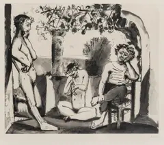 Bacchanale by Pablo Picasso, 1955, aquatint, sold Jun 2020