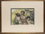 Wiesentanz by Ludwig von Hofmann, 1900, pastel, sold Jun 2020