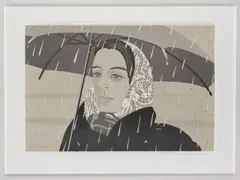 Grey Umbrella by Alex Katz, 1979, lithograph, sold Jun 2020
