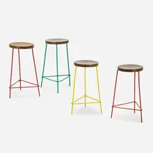 Four Stools by Pierre Jeanneret, France/India, sold Jan 2017
