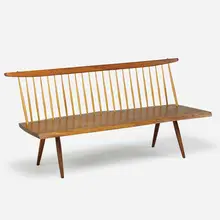 Bench With Back by George Nakashima, sold Jan 2017