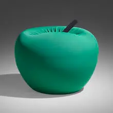 Apple chair by Studio65, c. 1968, fabric over foam, sold Jan 2023