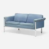 Sofa, model 6912 by Horst Brüning, 1967, chrome-plated steel, denim, sold Jan 2023