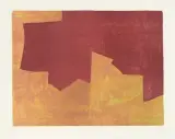 Composition lie-de-vin et orange by Serge Poliakoff, 1963, color lithograph, sold Nov 2025