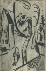 Strasse in Rottluff by Karl Schmidt-Rottluff, 1921, etching, offered Nov 2025