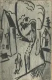 Strasse in Rottluff by Karl Schmidt-Rottluff, 1921, etching, offered Nov 2025