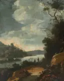 Flusslandschaft by Abraham Blommaert, oil on panel, sold Dec 2025