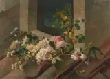 Sorpresa all'Amata (Rosenstillleben) by Ermocrate Bucchi, oil on canvas, offered Dec 2025