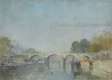 Pont Marie, Paris by Paul Mathieu, 1915, oil on panel, sold Dec 2025
