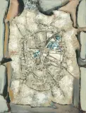 Factural Composition Nr. 693 by Bronisław Kierzkowski, 1963, oil on canvas, offered Dec 2025