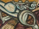 Feldarbeiter by Pablo Baens Santos, 1979, oil on canvas, offered Dec 2025