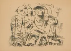 Groteske by Willi Baumeister, 1946, lithograph, sold Dec 2025