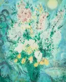 nach Bouquet multicolor by Marc Chagall, color lithograph, offered Dec 2025