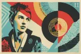 Black Earth Society by Shepard Fairey, 2021, pencil, sold Dec 2025