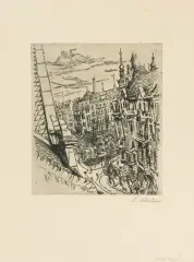 Victoria-Louise-Platz I. 1922 by Ludwig Meidner, drypoint, offered Dec 2025