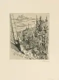 Victoria-Louise-Platz I. 1922 by Ludwig Meidner, drypoint, offered Dec 2025