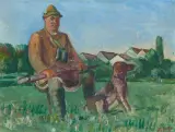 Fritz Schwarz von Spreckelsen mit Jagdhund by Alfred Heinrich Pellegrini, 1928, oil on canvas, offered Nov 2025