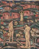 Der Weg zum Wasser by Martha Wittwer-Gelpke, oil on canvas, sold Nov 2025