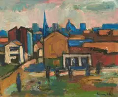 Les environs de Paris by Carl Walter Liner, 1946, oil on canvas, sold Nov 2025