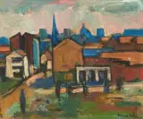 Les environs de Paris by Carl Walter Liner, 1946, oil on canvas, sold Nov 2025