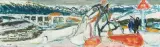 Pferdegespann vor Viadukt by Alois Carigiet, 1956, oil on canvas, offered Nov 2025