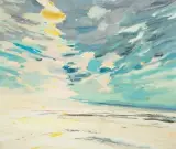 Caribbean Rain painting, "after the storm", Nr. 4 by Christian Peltenburg-Brechneff, 1985, oil on canvas, sold Nov 2025