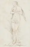 Stehender Frauenakt by Dietrich Meyer d.J., pencil, sold Dec 2025
