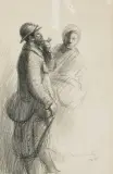 Le Poilu by Théophile Steinlen, 1916, charcoal, offered Dec 2025