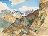 Sardasca by Hans Beat Wieland, 1923, watercolor, offered Dec 2025