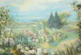 Frühlingslandschaft by Charles Hug, mixed media, sold Dec 2025