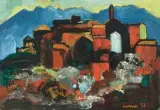 Mediterranes Bergdorf by Carl Walter Liner, 1951, oil on board, sold Dec 2025