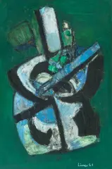 La Corse vue du ciel by Carl Walter Liner, 1961, oil on board, sold Dec 2025