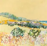 Berner Landschaft by Bodo Stauffer, 1982, oil on canvas, offered Dec 2025